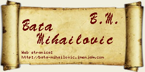 Bata Mihailović vizit kartica